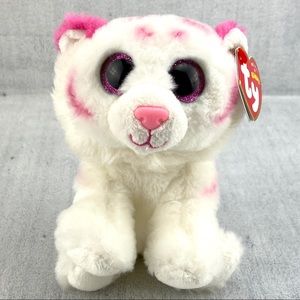 Ty Original Beanies Tabor the White Lion Cub 6 inch Beanbag Bottom Plush 2016